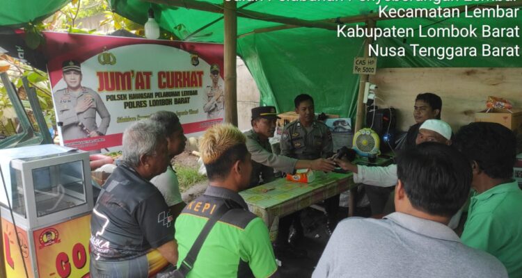 Jumat Curhat Kapolsek Gerung di Kelurahan Gerung Utara, Warga Beri Masukan Kepada Polisi